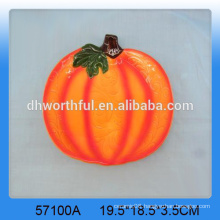 Lovely pumpkin ceramic fruit plate